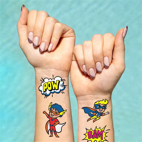 superhero tattoos for kids.